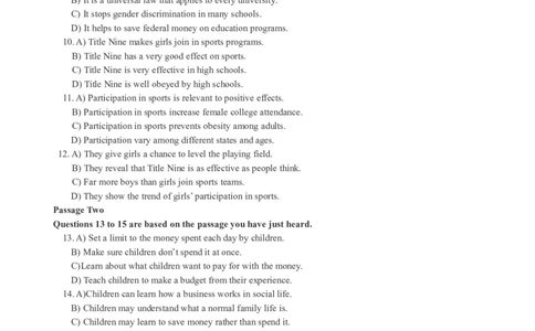 六级通关模拟卷第二套_大学英语四级+六级_六级真题_六级密押试卷_※3.六级预测模拟题_六级通关模拟卷（2）