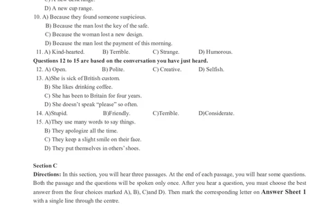 版本一四级模拟2试题_大学英语四级+六级_四级真题_四级密押试卷_新四级模拟卷全10套_版本一四级模拟卷_版本一四级模拟2