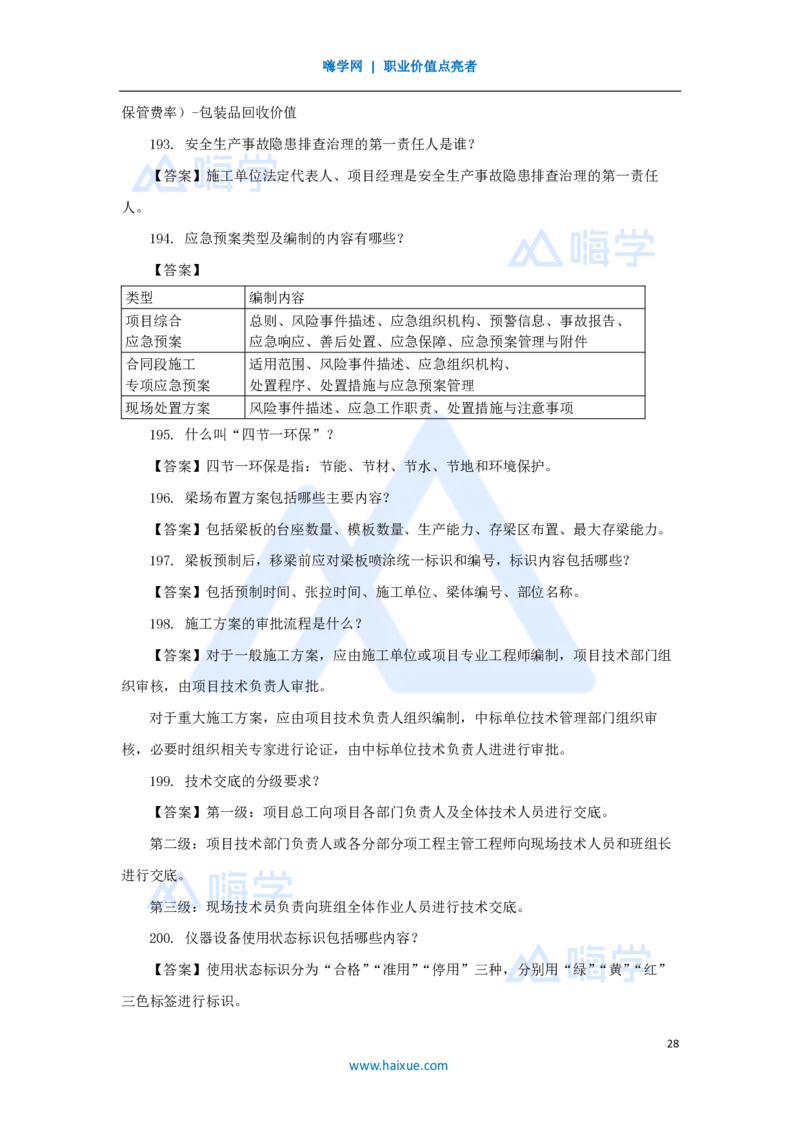 李昌春-一级建造师-公路工程管理与实务-名师案例必背200问-案例200问_2026年一级建造师_2026年一建公路_2025年一建公路SVIP_04-冲刺串讲✿考点强化✿小灶集训_讲义