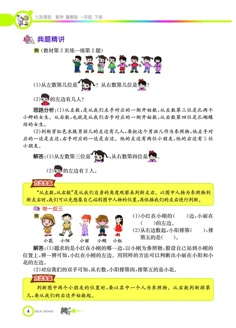 《七彩课堂》数学1年级下册（JJ）_一年级上下册资料_小学一年级学习资料-25年更新版_1-04、小学一年级数学下册_1-4-2、练习题、作业、试题、试卷_冀教版_电子册类