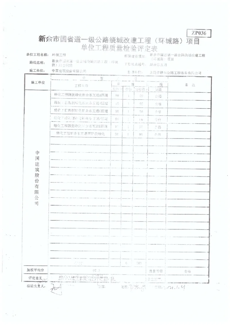 2、监理办审查意见_2021-2023年优秀施组方案_施工组织设计_施组11-新余环城路项目施工组织设计_交工验收记录_G533