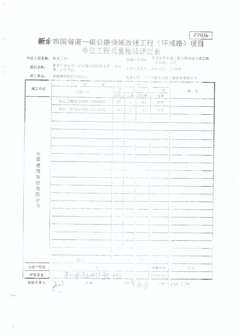 2、监理办审查意见_2021-2023年优秀施组方案_施工组织设计_施组11-新余环城路项目施工组织设计_交工验收记录_G533