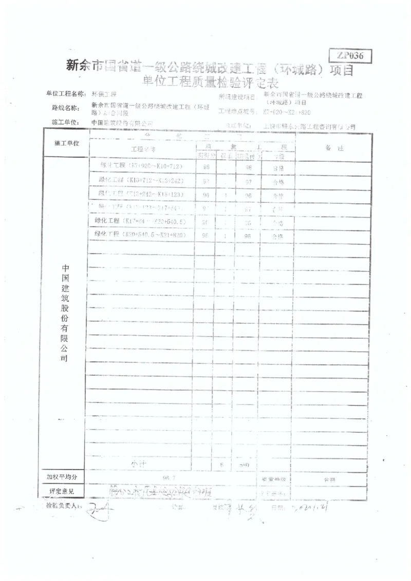 2、监理办审查意见_2021-2023年优秀施组方案_施工组织设计_施组11-新余环城路项目施工组织设计_交工验收记录_G533