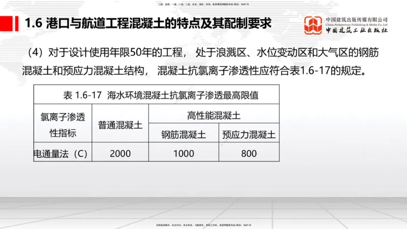 B05节：1.6港口与航道工程混凝土的特点及其配置要求（2）（04.10）_2026年一级建造师_2026年一建港航_2025年一建港航SVIP_02-基础精讲✿高端面授✿深度强化_讲义
