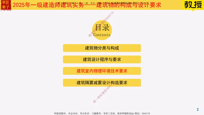 03-建筑室内物理环境技术要求_2026年一级建造师_2026年一建建筑_2025年一建建筑SVIP_02-基础精讲✿高端面授✿深度强化_08-建筑《超级精讲班》栗子XJ_25精讲讲义