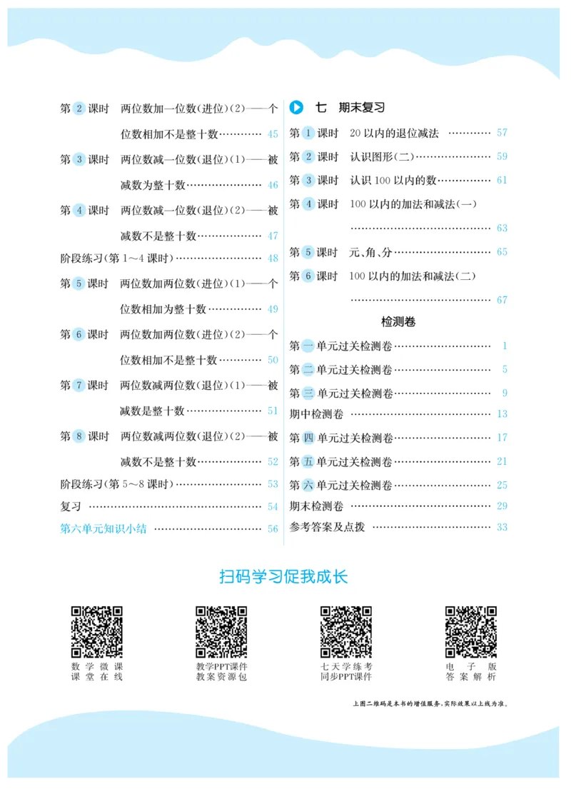 《7天学练考》数学1年级下册（SJ）_一年级上下册资料_小学一年级学习资料-25年更新版_1-04、小学一年级数学下册_1-4-2、练习题、作业、试题、试卷_苏教版_电子册类