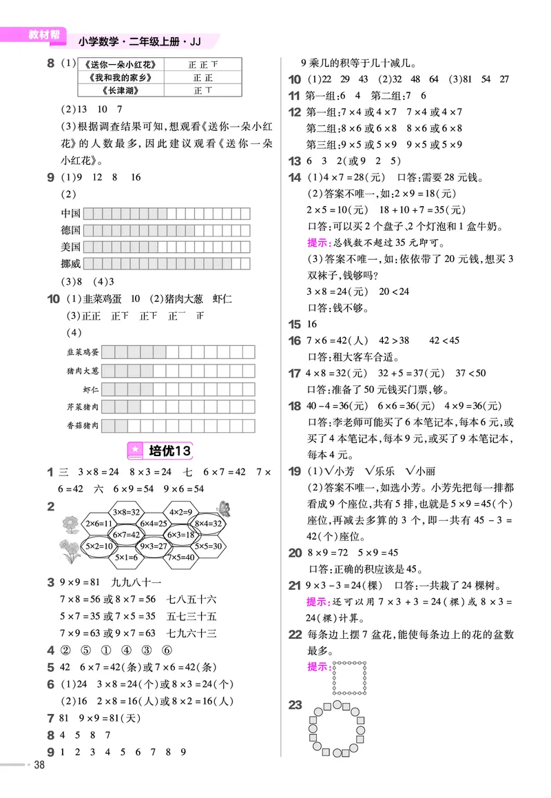 《作业帮》单元培优-数学2年级上册（JJ）_二年级上下册资料_小学二年级学习资料-25年更新版_2-03、小学二年级数学上册_2-3-2、练习题、作业、试题、试卷_冀教版_电子册类