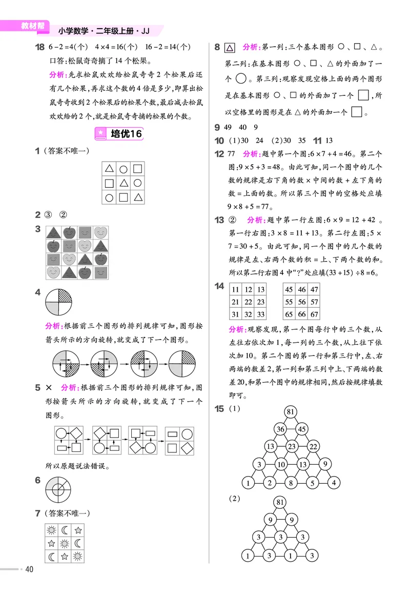 《作业帮》单元培优-数学2年级上册（JJ）_二年级上下册资料_小学二年级学习资料-25年更新版_2-03、小学二年级数学上册_2-3-2、练习题、作业、试题、试卷_冀教版_电子册类