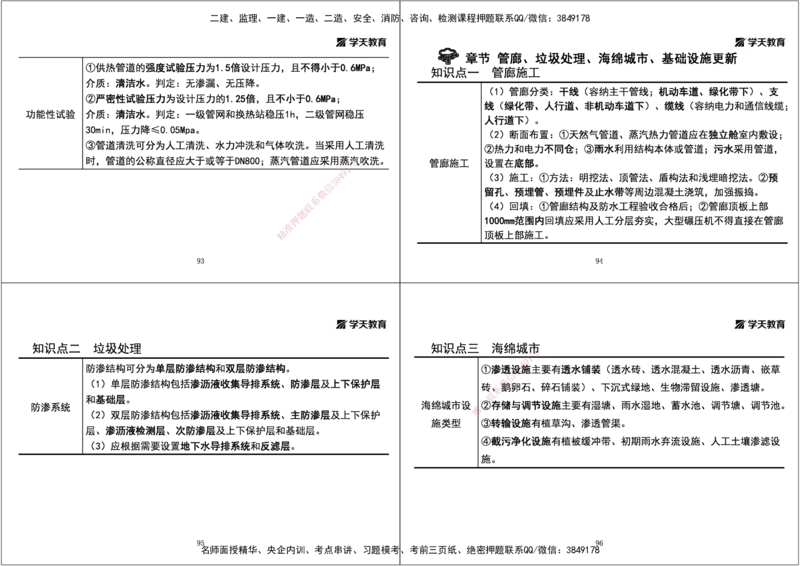 03.2025一建《市政》考前密训课讲义（黑白打印版）_2026年一级建造师_2026年一建市政_2025年一建市政SVIP_04-冲刺串讲✿考点强化✿小灶集训_83-市政《考前密训班》陆羽XT