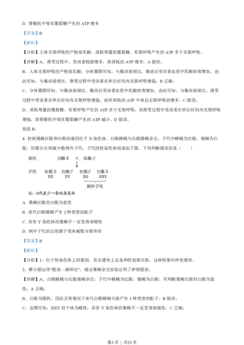 2022年高考生物试卷（北京）（解析卷）_生物历年高考真题_新&middot;PDF版2008-2025&middot;高考生物真题_生物（按年份分类）2008-2025_2022&middot;高考生物真题