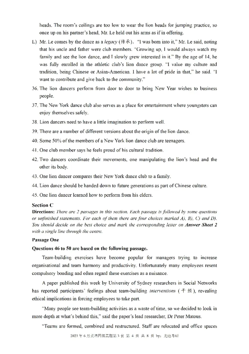 四级真题2021-2025一键打印版_大学英语四级+六级_四级真题_四级真题_赠：四级真题一键打印版