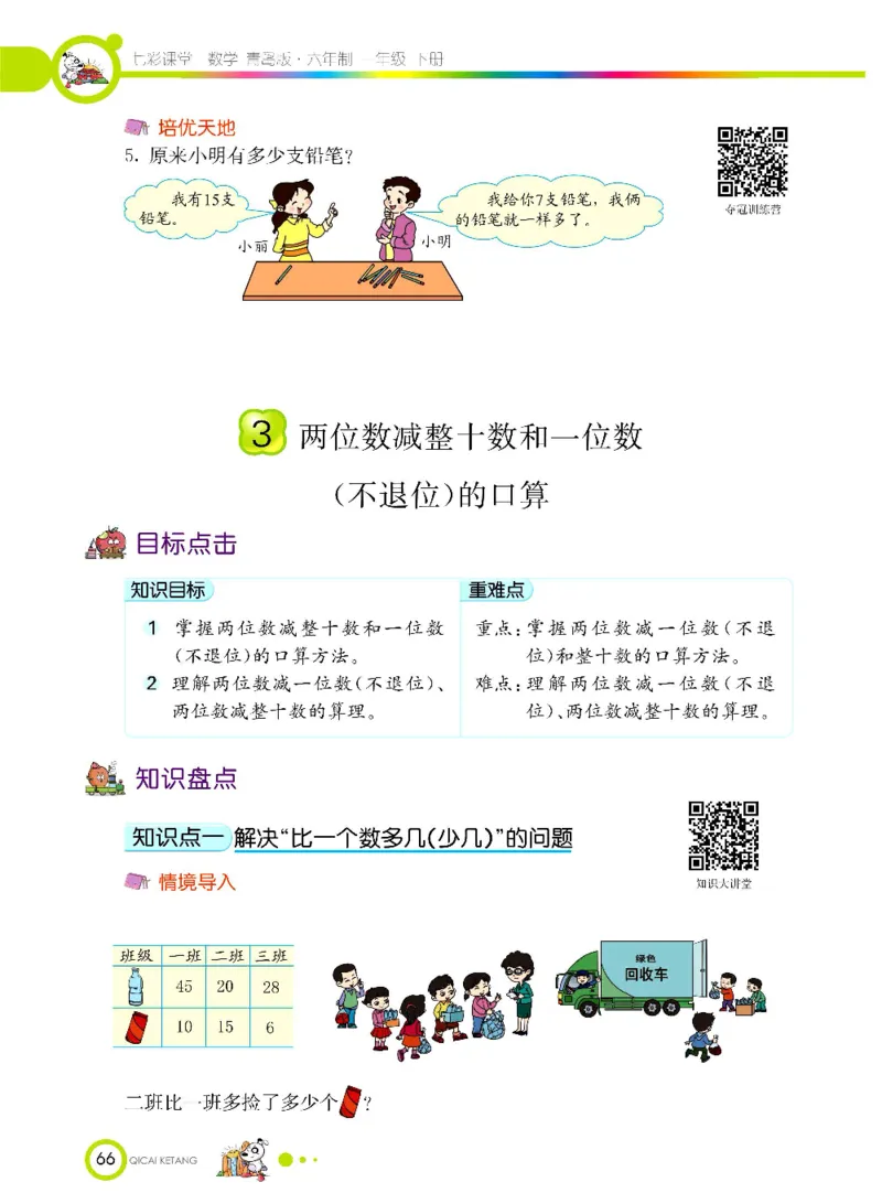 《七彩课堂》数学1年级下册（63QD）_一年级上下册资料_小学一年级学习资料-25年更新版_1-04、小学一年级数学下册_1-4-2、练习题、作业、试题、试卷_青岛版63_电子册类