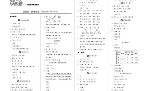 《全品学练考》23秋语文2年级上册（RJ）参考答案_二年级上下册资料_小学二年级学习资料-25年更新版_2-01、小学二年级语文上册_2-1-2、练习题、作业、试题、试卷_电子册类