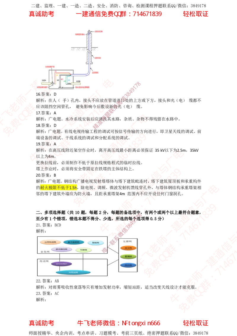 2022年一建通信真题解析_2026年一级建造师_2026年一建通信_2025年一建通信SVIP_02-基础精讲✿高端面授✿深度强化_11-通信《直播精讲班》牛飞SMR推荐_真题空白试卷及视频解析
