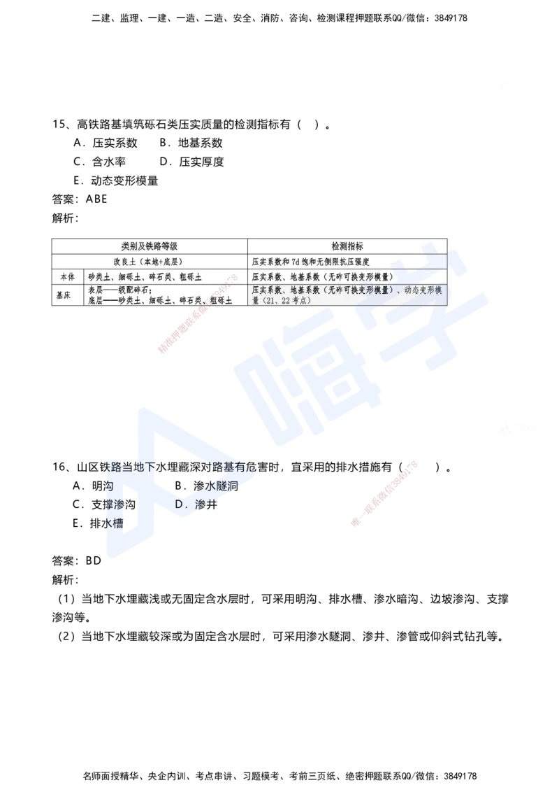 03.2025马涛-选择专攻-选择专攻1.3-第三章路基工程_2026年一级建造师_2026年一建铁路_2025年一建铁路SVIP_02-基础精讲✿高端面授✿深度强化_12-铁路《选择题专攻课》马涛HX_讲义