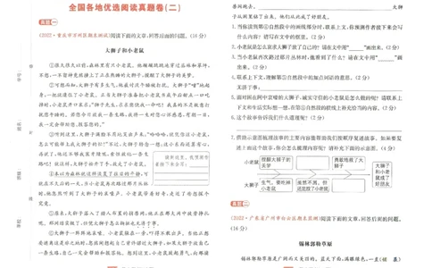 《一本》语文同步阅读三年级下册真题卷_三年级上下册资料_小学三年级学习资料-25年更新版_3-02、小学三年级语文下册_3-2-2、练习题、作业、试题、试卷_电子册类