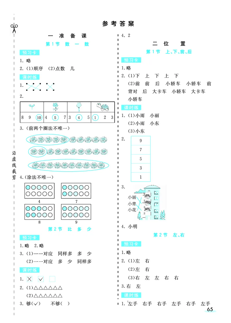 《全册预习卡》数学1年级上册（RJ）_一年级上下册资料_小学一年级学习资料-25年更新版_1-03、小学一年级数学上册_人教版_10、电子书籍