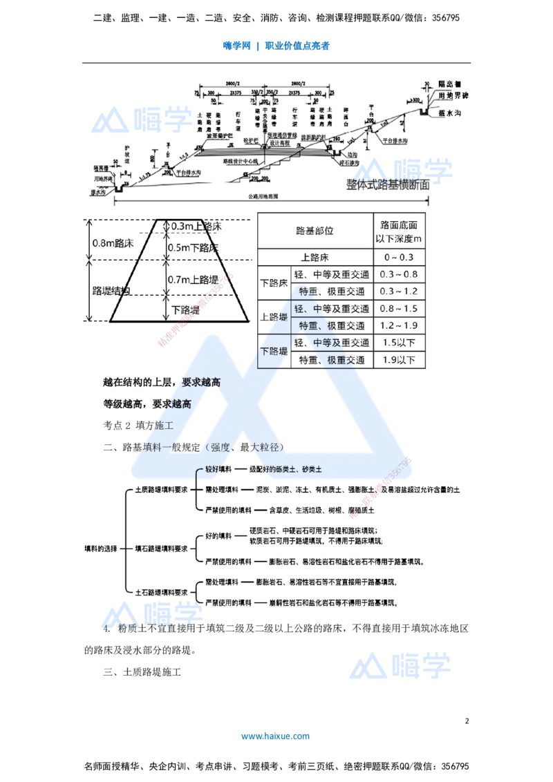 03.2025黄铃-考前拔分速成-（2）模块一路基工程2_2026年一级建造师_2026年一建公路_2025年一建公路SVIP_04-冲刺串讲✿考点强化✿小灶集训_23-公路《考前拔分速成》黄铃HX_讲义