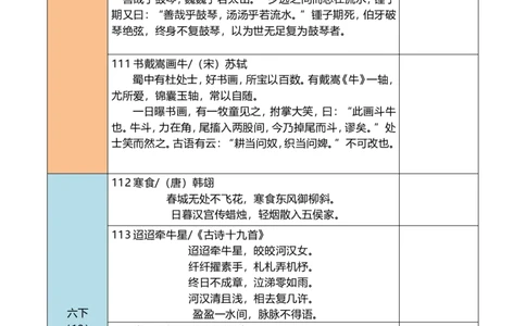 菜单2：六年级&ldquo;必背古诗文打卡本&rdquo;（郭学萍）_2025国庆节特色创意作业_2024国庆节特色创意语文作业设计_六上国庆节&ldquo;作业菜单&rdquo;（郭学萍）