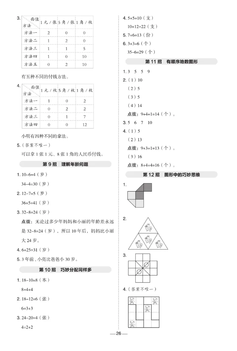 《典中点》数学课时-数学1年级下册（JJ）_一年级上下册资料_小学一年级学习资料-25年更新版_1-04、小学一年级数学下册_1-4-2、练习题、作业、试题、试卷_冀教版_电子册类