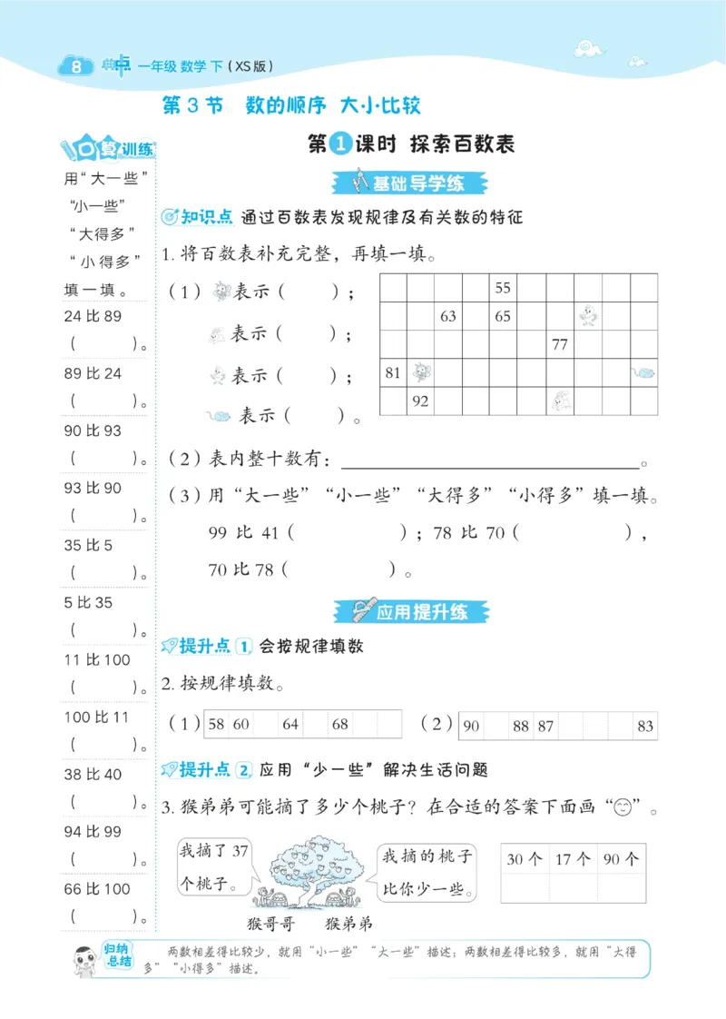 《典中点》数学1年级下册（XS）_一年级上下册资料_小学一年级学习资料-25年更新版_1-04、小学一年级数学下册_1-4-2、练习题、作业、试题、试卷_西师版_电子册