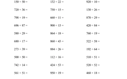 ▲口算题（除数是两位数的除法）连打版_小学数学口算计算速算练习1（1-6）题目类型全_四年级_口算4年级上册12000题_4上口算题（除数是两位数的除法）3000题