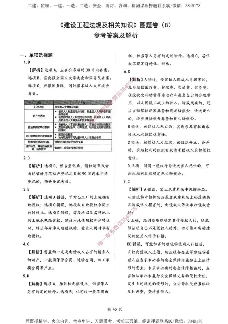 一建通过圈题AB卷建设工程法规及相关知识_2026年一建法规_2025年一建法规SVIP_05-考前密训✿央企特训✿机构普押_18-法规《考点大爆料+圈题AB卷》SMR