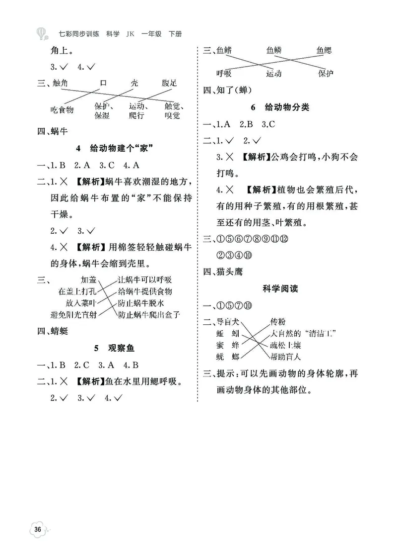 《七彩同步训练》科学1年级下册（教科版）_一年级上下册资料_小学一年级学习资料-25年更新版_1-10、小学一年级科学下册_教科版_电子册类