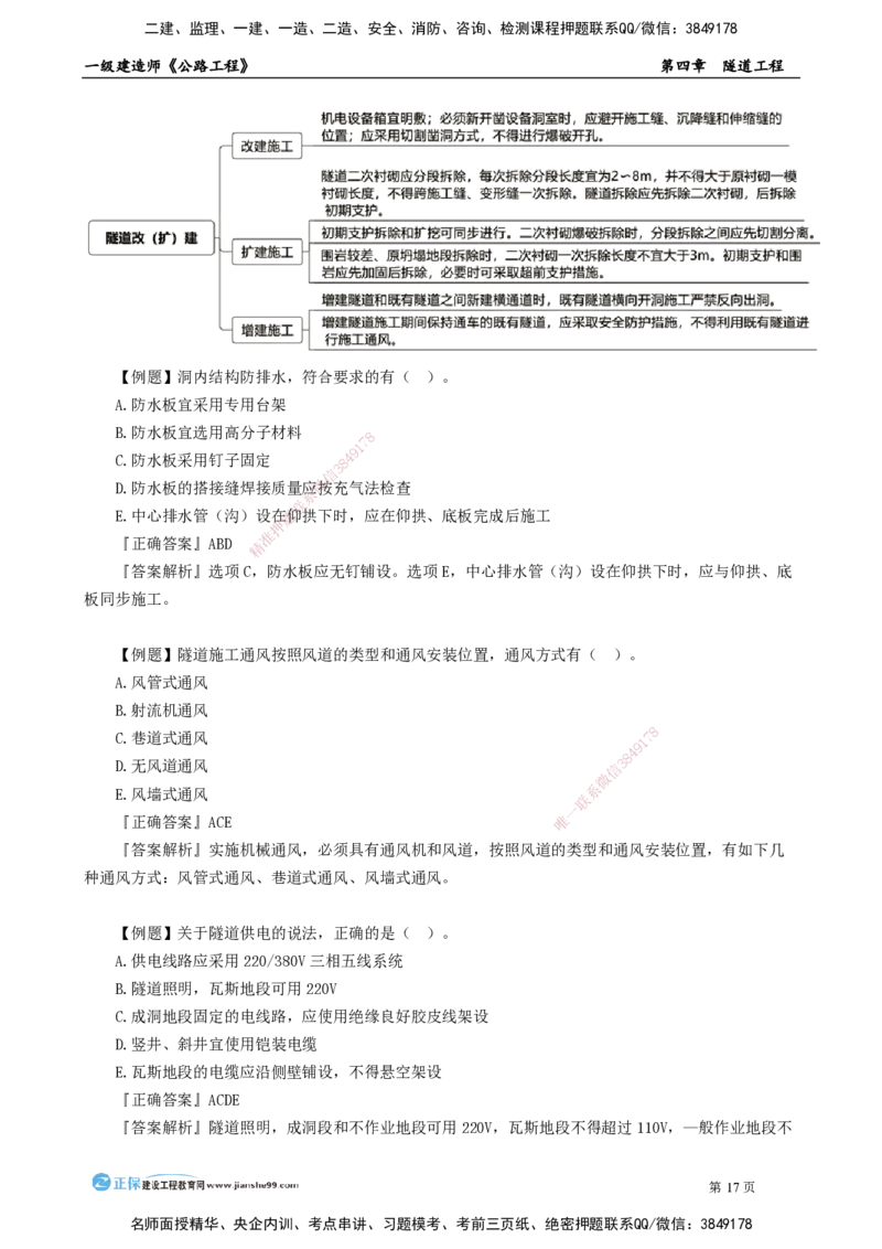 第四章　隧道工程_2026年一级建造师_2026年一建公路_2025年一建公路SVIP_04-冲刺串讲✿考点强化✿小灶集训_30-公路《冲刺串讲班》宋卫东JG_讲义