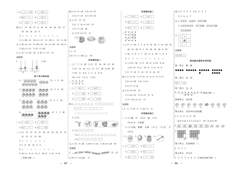 《优佳好卷》数学1年级上册（SJ）_一年级上下册资料_小学一年级学习资料-25年更新版_1-03、小学一年级数学上册_苏教版_10、电子书籍