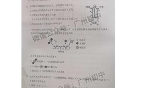 2024海珠区中考一模化学试题_广州九上月考+期中+期末+一模二模+中考真题_广州2024年中考一模_海珠区