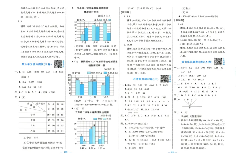 答案解析_2025秋《学霸提优大试卷》数学SJ5上