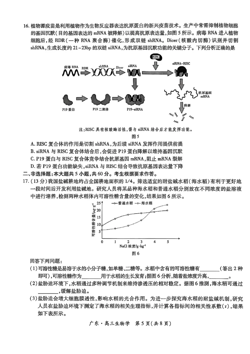 2025年10月广东省高三上进联考生物试卷_@高三模考真题_2025年10月广东省高三上进联考试卷及答案