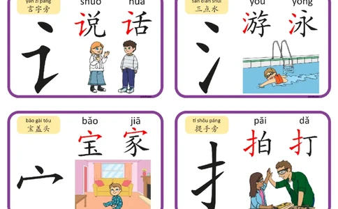 认识部首和偏旁闪卡_小学全网线上同款资料_36号文件速算_速算_识字