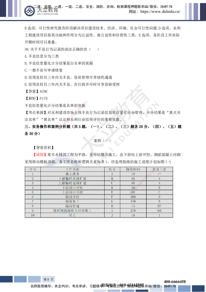 2023一建《水利》考试真题及答案解析_2026年一级建造师_2026年一建水利_2025年一建水利SVIP_03-习题精析✿实战特训✿模考通关_08-水利《真题解析班》名师DL_2022-2023