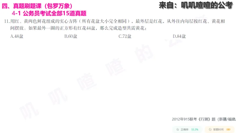 方阵问题-系统理论+刷题课空白PDF_各省考资料汇总_2、2026年公考名师课程_0142026年叽叽喳喳数量精讲快解50套题_叽叽喳喳：数量合并版用这个适用于打印和平板_免费系统理论课