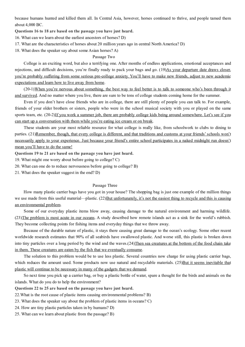 版本一四级模拟1答案解析_大学英语四级+六级_四级真题_四级密押试卷_新四级模拟卷全10套_版本一四级模拟卷_版本一四级模拟1