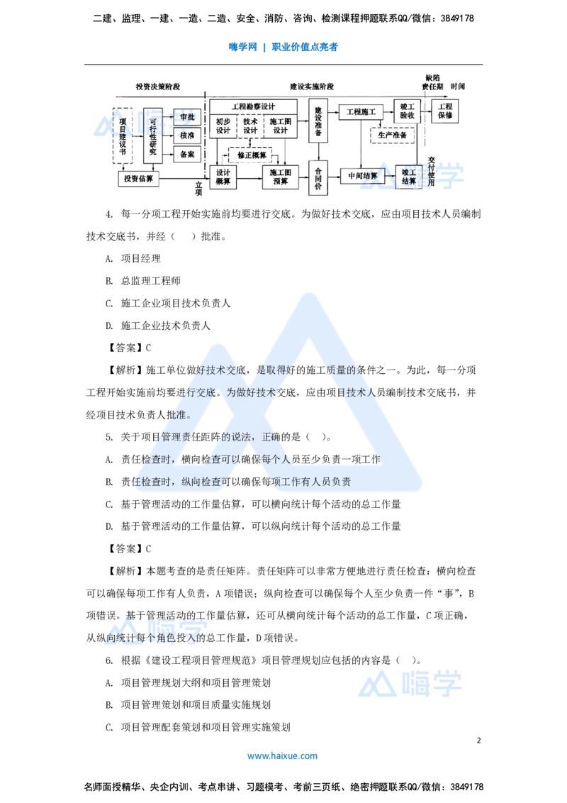 王晓丹-一级建造师-建设工程项目管理-必刷题特训_2026年一级建造师_2026年一建管理_2025年一建管理SVIP_03-习题精析✿实战特训✿模考通关_56-管理《必刷题特训》王晓丹HX