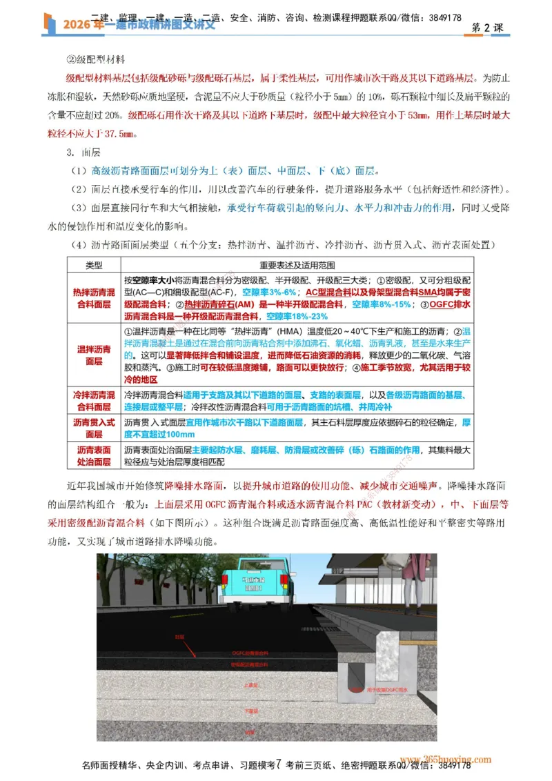 02讲义道路工程第一节：道路结构特征（二）_2026年一级建造师_2026年一建市政_2026年一建市政SVIP_2026一建市政SVIP_02-基础精讲✿高端面授✿深度强化_讲义