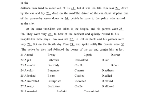 2024年全国普通高等学校运动训练、民族传统体育单招考试英语模拟卷含解析（6）_006体育资料_英语2011-2025年真题+59套模拟卷_2024体育单招模拟卷16套