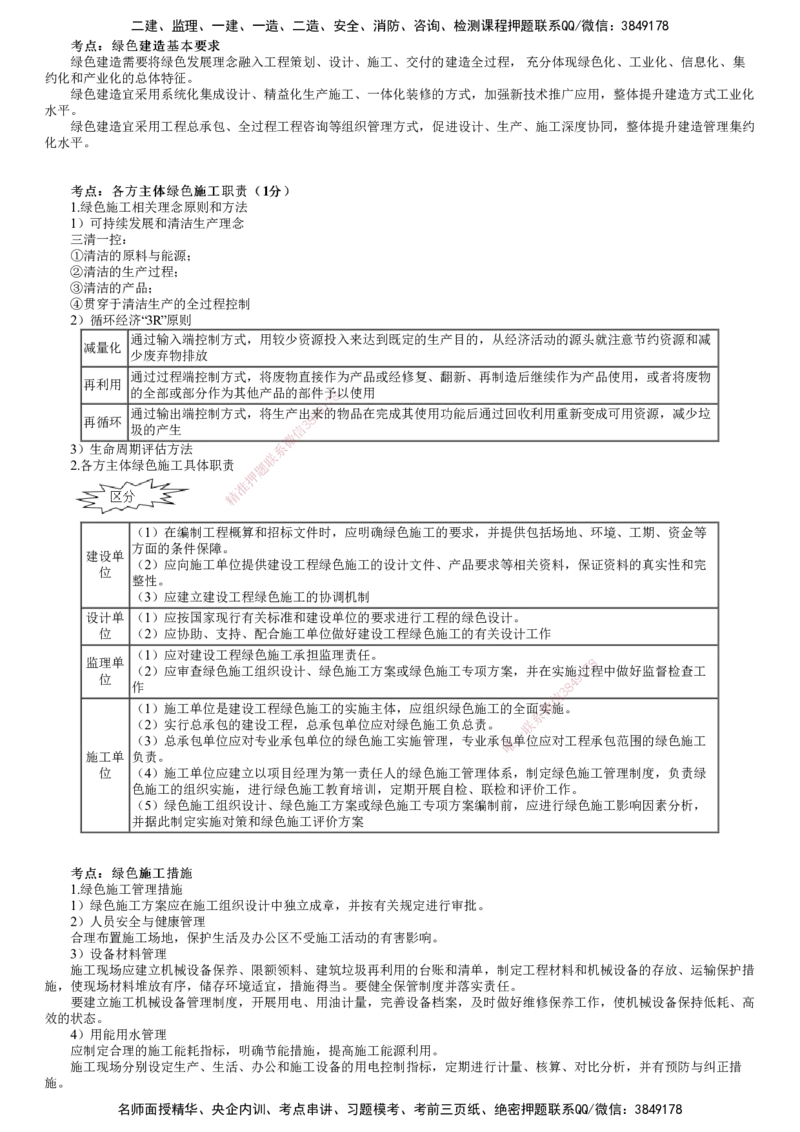 第01讲　绿色建造及施工现场环境管理_2026年一级建造师_2026年一建管理_2025年一建管理SVIP_04-冲刺串讲✿考点强化✿小灶集训_25-管理《冲刺串讲班》李娜JG