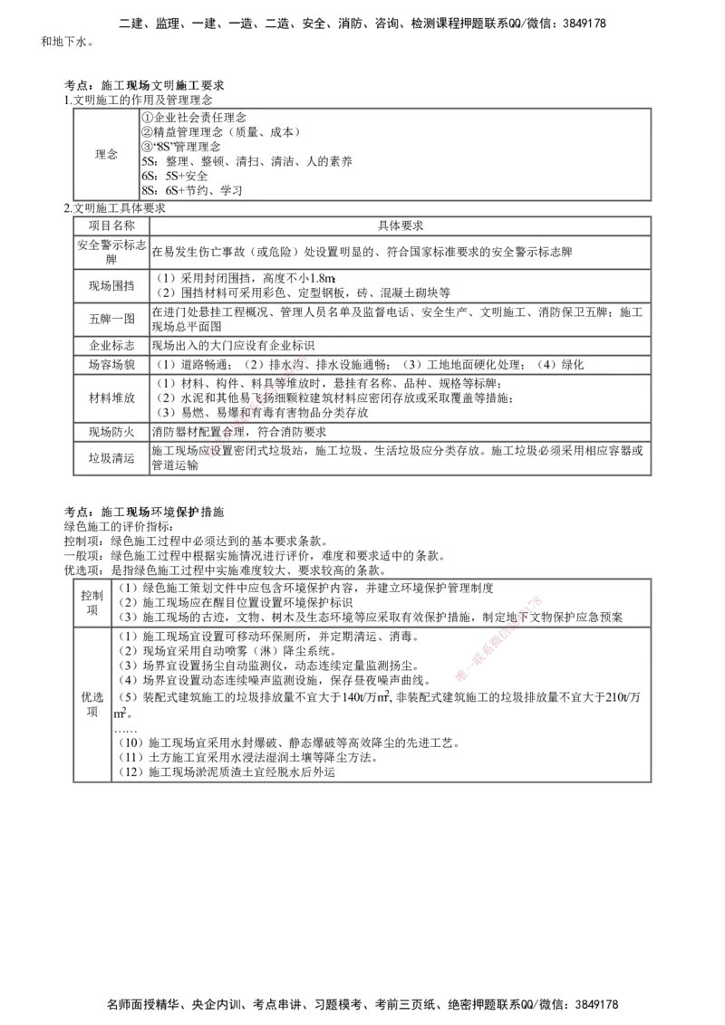 第01讲　绿色建造及施工现场环境管理_2026年一级建造师_2026年一建管理_2025年一建管理SVIP_04-冲刺串讲✿考点强化✿小灶集训_25-管理《冲刺串讲班》李娜JG