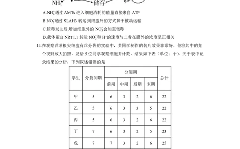 2025年10月广东省高三50校联考生物试卷_@高三模考真题_2025年10月广东省高三50校联考试卷及答案