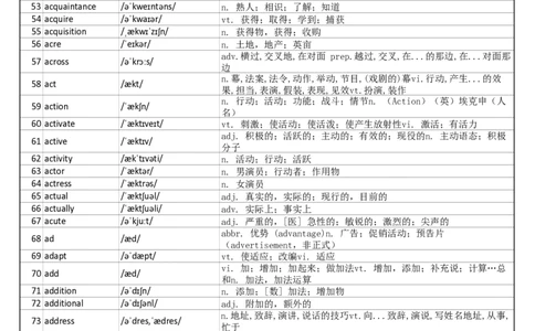 大学英语六级词汇完整带音标-可打印-可编辑-正序版_大学英语四级+六级_六级真题_六级词汇_英语六级词汇