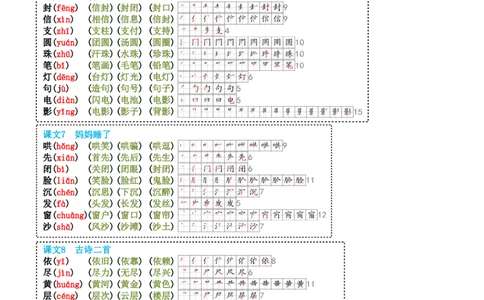 8-23二上生字笔顺组词24新(高清无水印)(1)_二年级上下册资料_二年级上册小红书同款资料_二年级