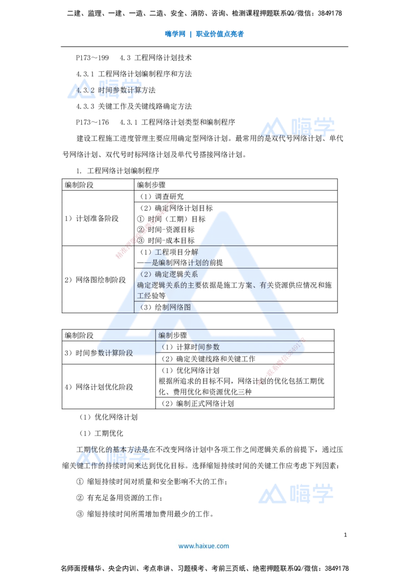 第三章（26）4.3.1工程网络计划编制程序和方法_2026年一级建造师_2026年一建管理_2025年一建管理SVIP_02-基础精讲✿高端面授✿深度强化_26-管理《名师精讲通关》宿吉南HX_讲义