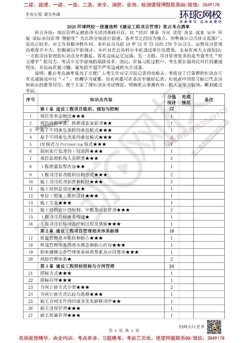 Removed_2026环球网校一级建造师《建设工程项目管理》重点考点清单_1_2026年一级建造师_2026年一建管理_2026年一建管理SVIP_2026一建管理SVIP_01-精华文档✿电子教材✿历年真题