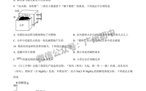 2025广州大学附属中学中考二模化学试题_广州九上月考+期中+期末+一模二模+中考真题_2025中考二模