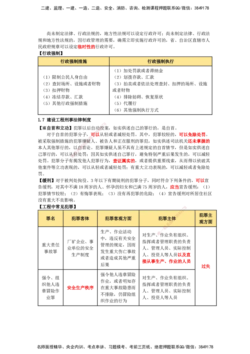 天成密训-法规（Word版）_2026年一建法规_2025年一建法规SVIP_04-冲刺串讲✿考点强化✿小灶集训_49-法规《考前天成密训》张峰HX_讲义