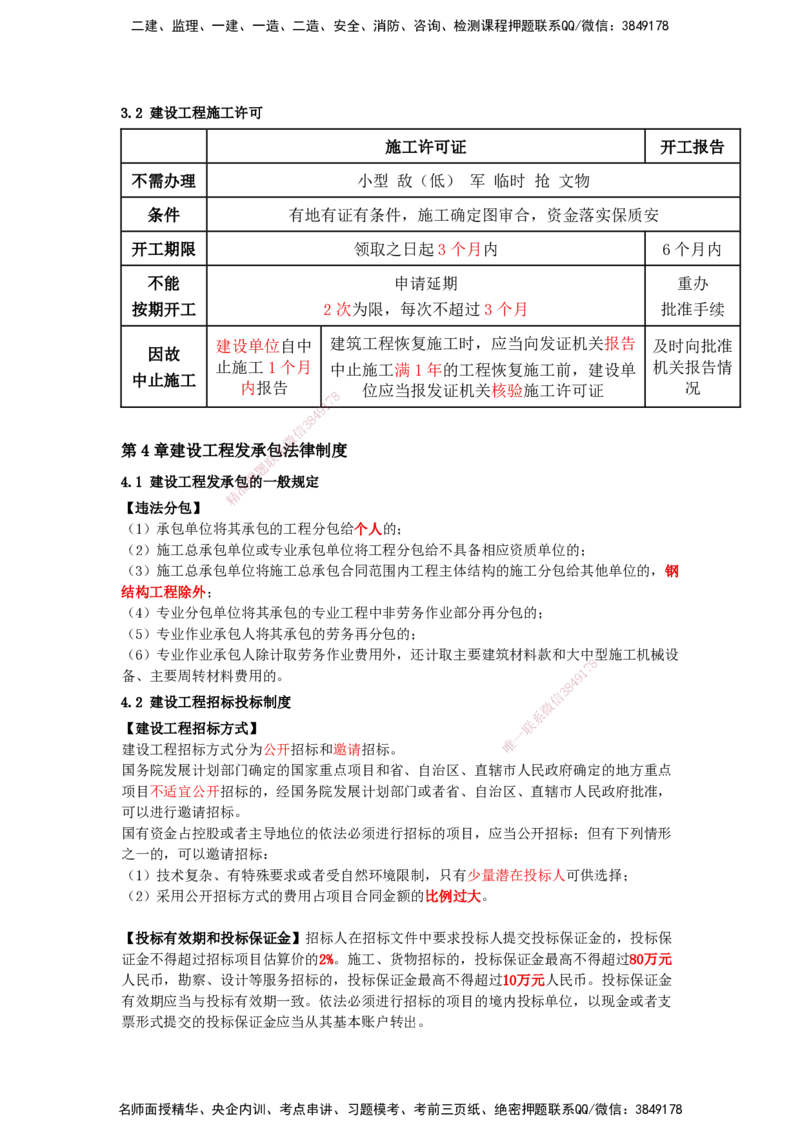 天成密训-法规（Word版）_2026年一建法规_2025年一建法规SVIP_04-冲刺串讲✿考点强化✿小灶集训_49-法规《考前天成密训》张峰HX_讲义